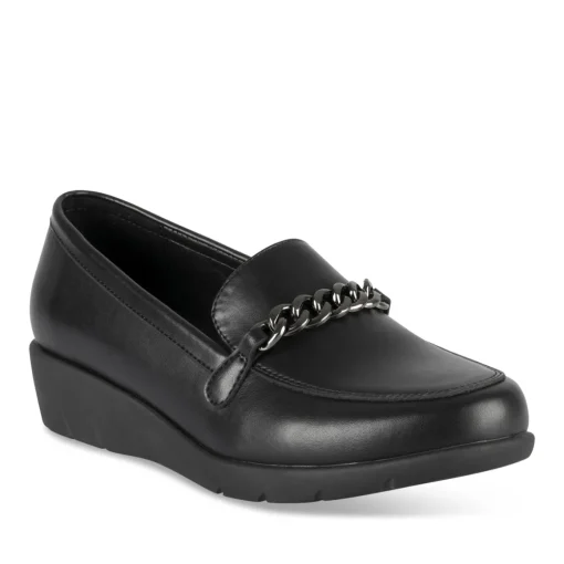 Mocassins NOIR Femme Motif Uni A Enfiler