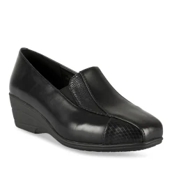 Mocassins NOIR Femme Motif Uni A Enfiler