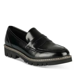 Mocassins NOIR Femme Motif Uni A Enfiler