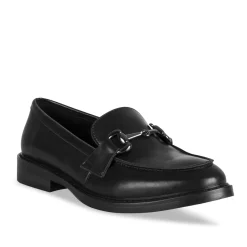 Mocassins NOIR Femme Motif Uni A Enfiler