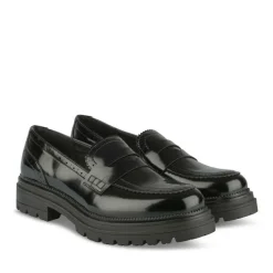 Mocassins NOIR Femme Motif Uni A Enfiler