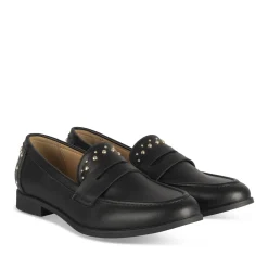 Mocassins NOIR Femme Motif Uni A Enfiler