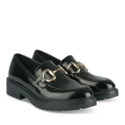Mocassins NOIR Femme Motif Uni A Enfiler