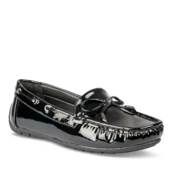 Mocassins NOIR Femme Motif Vernis A Enfiler