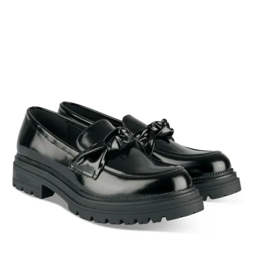 Mocassins NOIR Femme Motif Uni A Enfiler