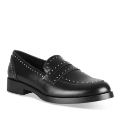 Mocassins NOIR Femme Motif Clouté A Enfiler