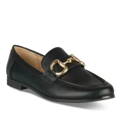 Mocassins NOIR Femme Motif Chaîne A Enfiler