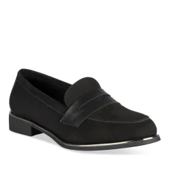 Mocassins NOIR Femme Motif Uni A Enfiler