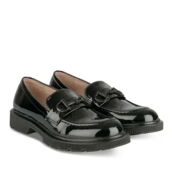 Mocassins NOIR Femme Motif Uni A Enfiler