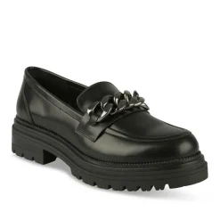 Mocassins NOIR Femme Motif Uni A Enfiler