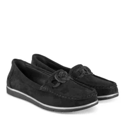 Mocassins NOIR Femme Motif Paillettes A Enfiler