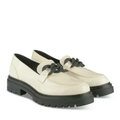 Mocassins NOIR Femme Motif Chaîne A Enfiler