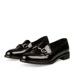 Mocassins NOIR Femme Motif Vernis A Enfiler