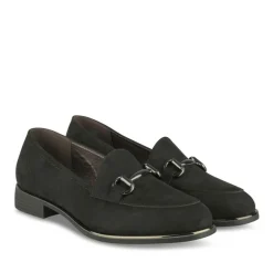 Mocassins NOIR Femme Motif Uni A Enfiler