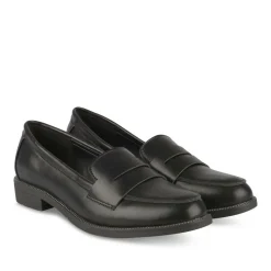 Mocassins NOIR Femme Motif Uni A Enfiler