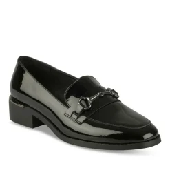 Mocassins NOIR Femme Motif Chaîne A Enfiler