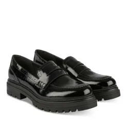 Mocassins NOIR Femme Motif Uni A Enfiler