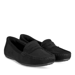 Mocassins NOIR Femme Motif Uni A Enfiler