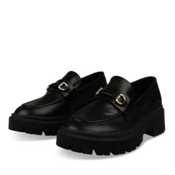 Mocassins NOIR Femme Motif Uni A Enfiler