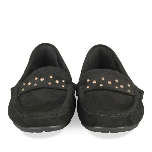 Mocassins NOIR Femme Motif Uni A Enfiler