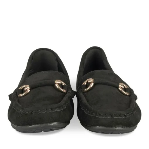 Mocassins NOIR Femme Motif Uni A Enfiler