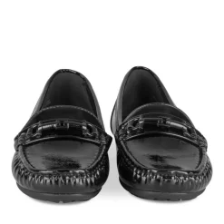 Mocassins NOIR Femme Motif Uni A Enfiler