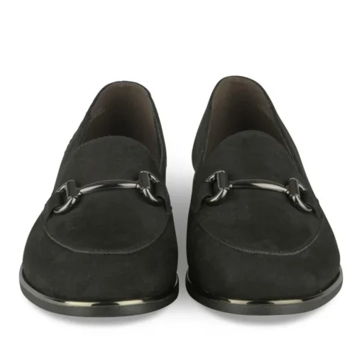 Mocassins NOIR Femme Motif Chaîne A Enfiler