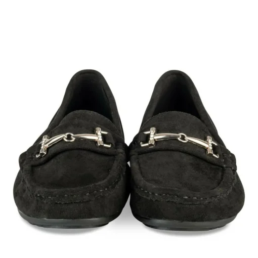 Mocassins NOIR Femme Motif Uni A Enfiler