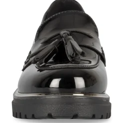 Mocassins NOIR Femme Motif Uni A Enfiler