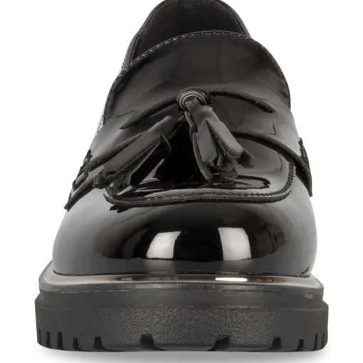 Mocassins NOIR Femme Motif Uni A Enfiler