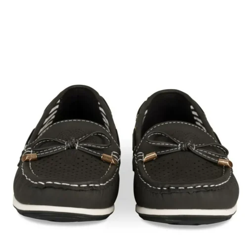 Mocassins NOIR Femme Motif Uni A Enfiler