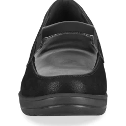 Mocassins NOIR Femme Motif Uni A Enfiler