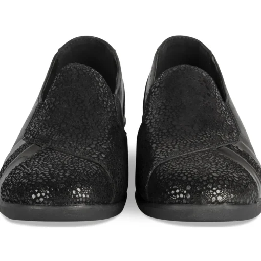 Mocassins NOIR Femme Motif Uni Scratch