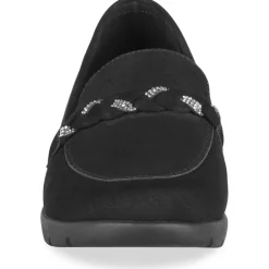 Mocassins NOIR Femme Motif Uni A Enfiler