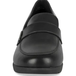 Mocassins NOIR Femme Motif Uni A Enfiler