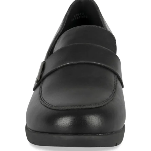 Mocassins NOIR Femme Motif Uni A Enfiler