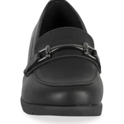 Mocassins NOIR Femme Motif Uni A Enfiler