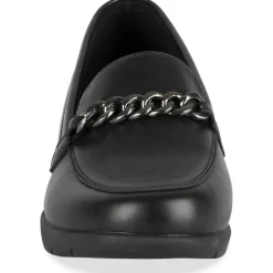 Mocassins NOIR Femme Motif Uni A Enfiler