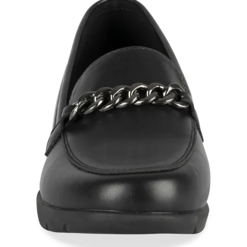 Mocassins NOIR Femme Motif Uni A Enfiler