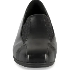 Mocassins NOIR Femme Motif Uni A Enfiler