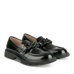 Mocassins NOIR Femme Motif Uni A Enfiler