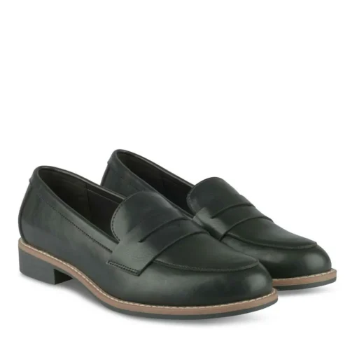 Mocassins NOIR Femme Motif Uni A Enfiler