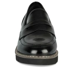 Mocassins NOIR Femme Motif Uni A Enfiler