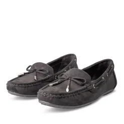 Mocassins NOIR Femme Motif Uni A Enfiler