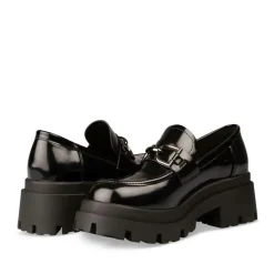Mocassins NOIR Femme Motif Vernis A Enfiler