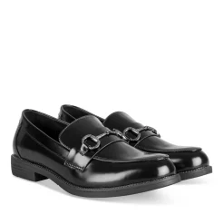 Mocassins NOIR Femme Motif Uni A Enfiler