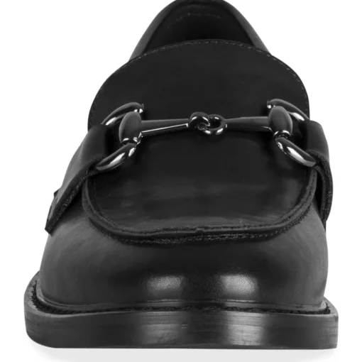 Mocassins NOIR Femme Motif Uni A Enfiler