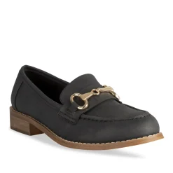Mocassins NOIR Femme Motif Uni A Enfiler