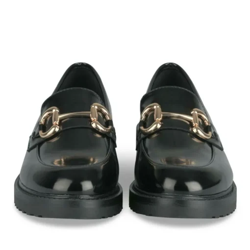 Mocassins NOIR Femme Motif Uni A Enfiler