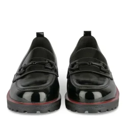 Mocassins NOIR Femme Motif Uni A Enfiler